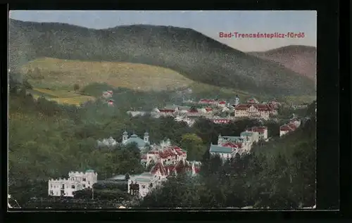 AK Bad-Trencsénteplicz-fürdö, Panorama