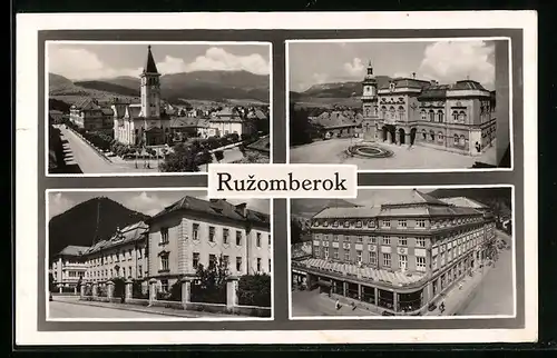 AK Ruzomberok, Gebäudeansichten, Strassenpartie
