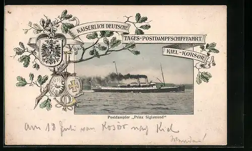 AK Passagierschiff, Postdampfer Prinz Sigismund