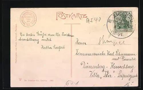 AK Zwickau, Ausstellung 1906, Hauptrestaurant mit Variete