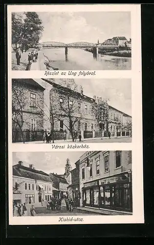 AK Ungvar, Városi Közkorház, Kishid-ucta, Részlet az Ung folyóval