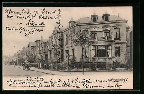 AK Lübeck, Brömbsenstrasse Ecke Geninerstrasse