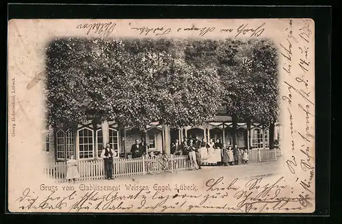 AK Lübeck, Etablissement Weissen Engel, Inh.: F. Howe