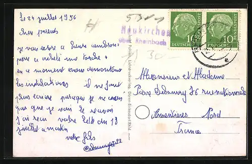 AK Neukirchen b. Rheinbach, Kirche, Strassenpartie mit Häusern