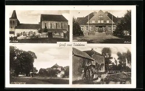 AK Tüddern, Kirche, Schule, Mühle