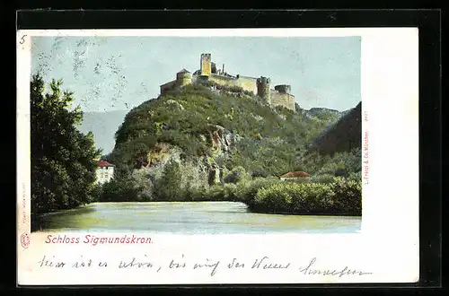 AK Bozen, Blick zum Schloss Sigmundskron