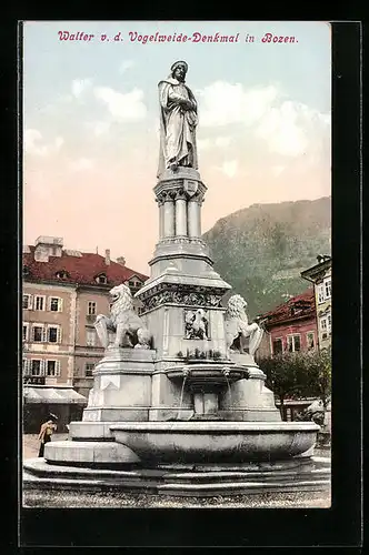 AK Bozen, Walter v. d. Vogelweide-Denkmal