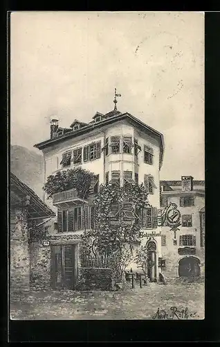 AK Bozen, Teilansicht mit Batzenhäusl