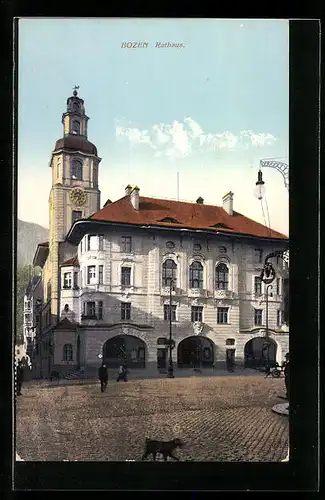 AK Bozen, Platz mit Rathaus