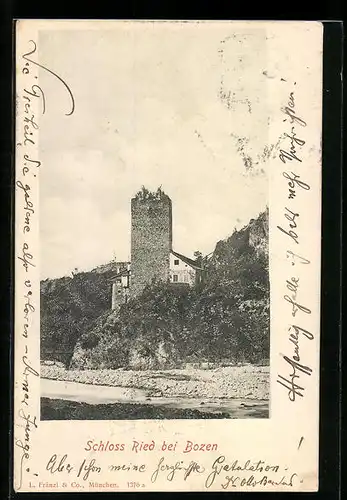 AK Bozen, Blick zum Schloss Ried