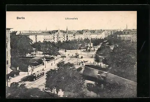 AK Berlin, Lützowplatz mit Strassenbahnen