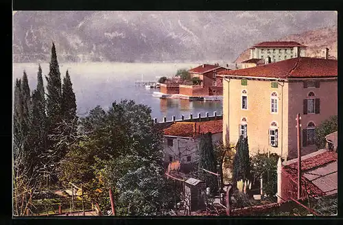 AK Torbole, Teilansicht mit Wasserblick