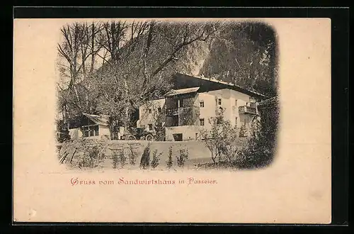 AK St. Leonhard, Sandwirtshaus in Passeier