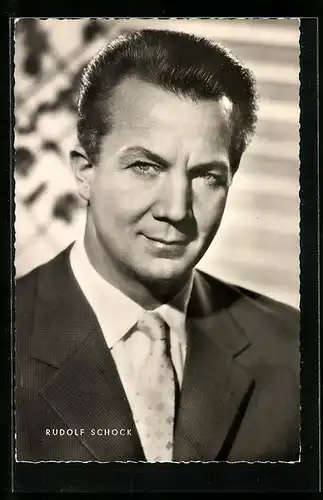 AK Opernsänger Rudolf Schock mit charmantem Lächeln