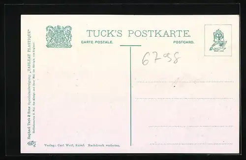 AK Kusel, Gartenstrasse mit Sparkasse