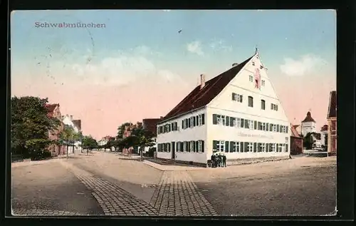 AK Schwabmünchen, Gasthaus zum goldenen Engel