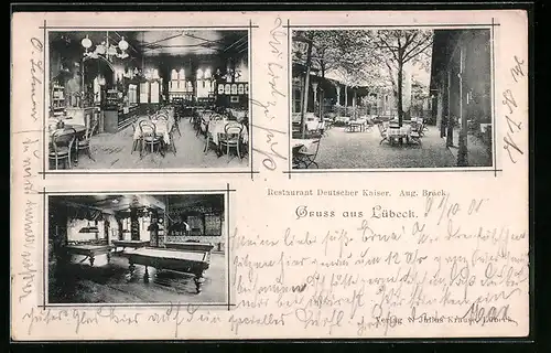 AK Lübeck, Restaurant Deutscher Kaiser