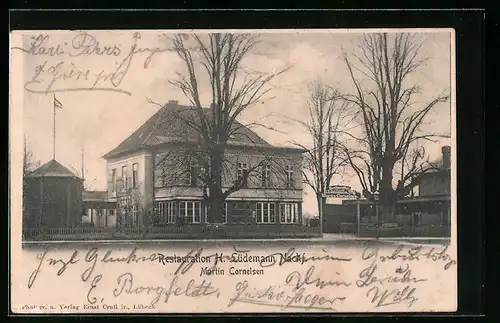 AK Lübeck, Restaurant H. Lüdemann Nachf. Martin Cornelsen