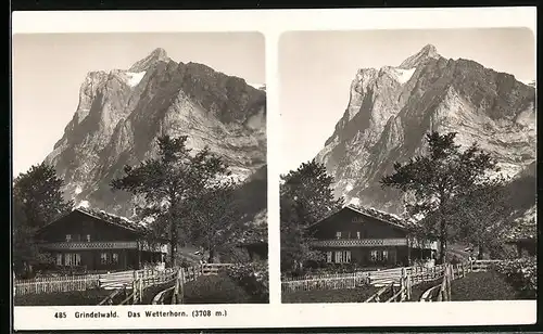 Stereo-AK Grindelwald, Das Wetterhorn