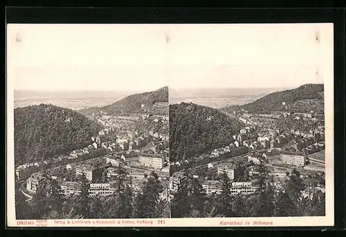 Stereo-AK Karlsbad in Böhmen, Totalansicht