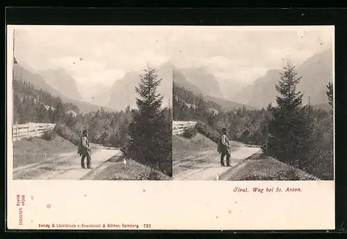 Stereo-AK Tirol, Weg bei St. Anton