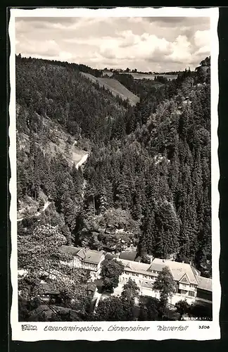Foto-AK Walter Hahn, Dresden, Nr. 3506: Lichtenhainer Wasserfall, Gasthäuser