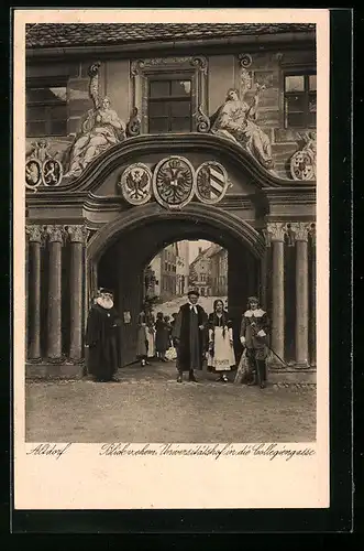 AK Altdorf, Blick v. Ehem. Universitätshof in die Collegiengasse