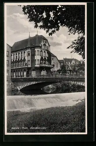 AK Weida /Thür., Kaffee Museum an der Katschbrücke