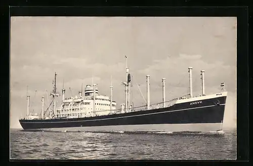 AK Handelsschiff SS Andyk auf See