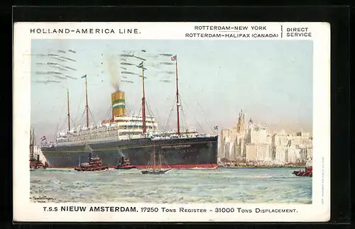 Künstler-AK TSS Nieuw Amsterdam