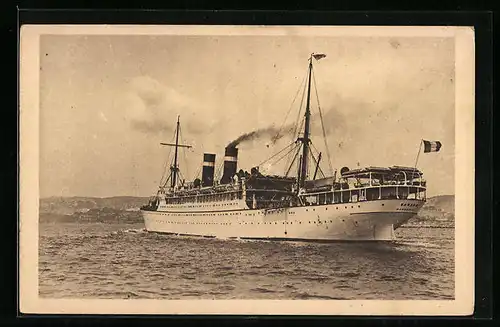 AK Passagierschiff SS Canada läuft Hafen an