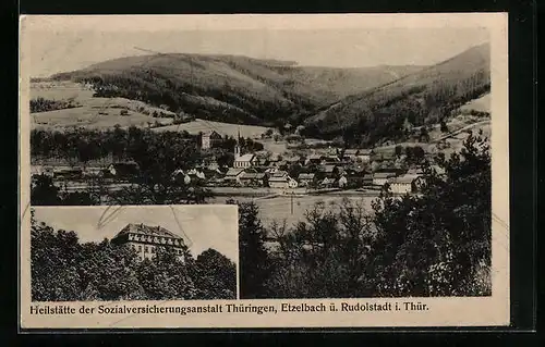 AK Etzelbach ü. Rudolstadt i. Thür., Heilstätte der Sozialversicherungsanstalt