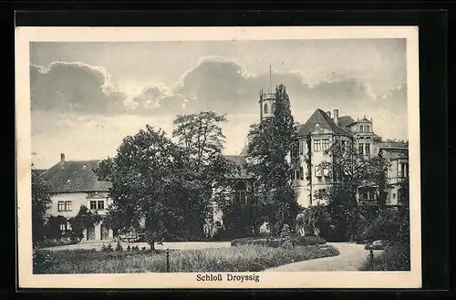 AK Droyssig, Schloss mit Garten