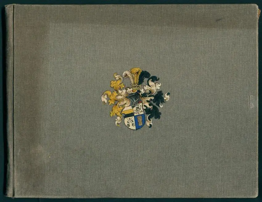 Fotoalbum mit 5 Fotografien, Max Kögel, Heidelberg, Studentika, Hotel Holländer Hof, Heidelberger Schloss, Brücke, 1913 0