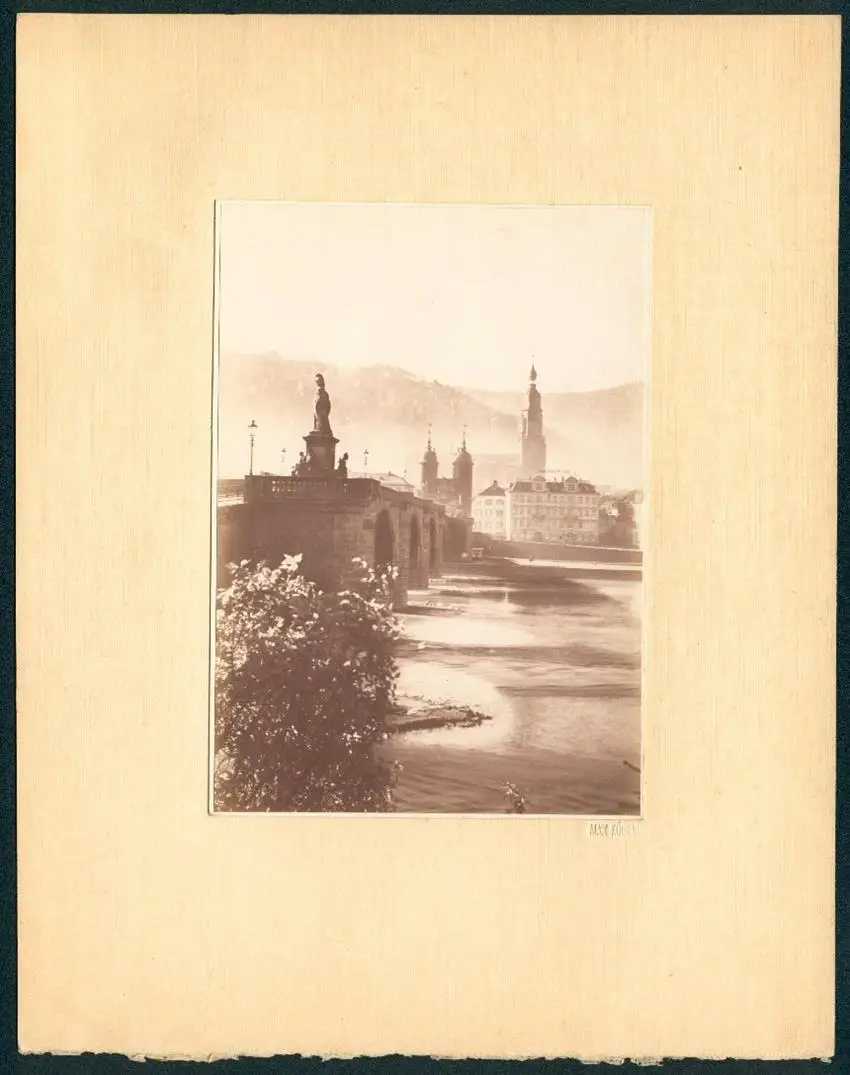 Fotoalbum mit 5 Fotografien, Max Kögel, Heidelberg, Studentika, Hotel Holländer Hof, Heidelberger Schloss, Brücke, 1913 1