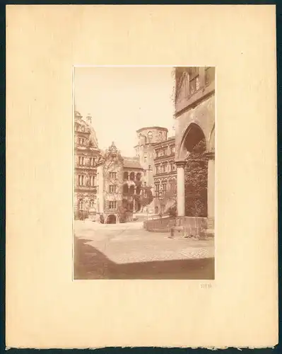 Fotoalbum mit 5 Fotografien, Max Kögel, Heidelberg, Studentika, Hotel Holländer Hof, Heidelberger Schloss, Brücke, 1913