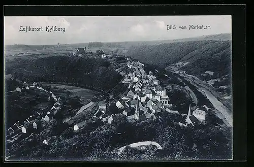 AK Kyllburg, Blick vom Marienturm auf den Luftkurort