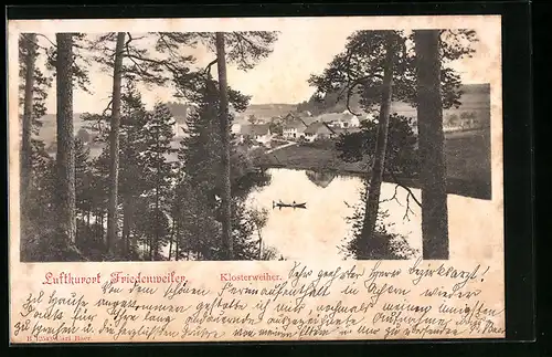 AK Friedenweiler, Luftkurort, Teilansicht vom Klosterweiher