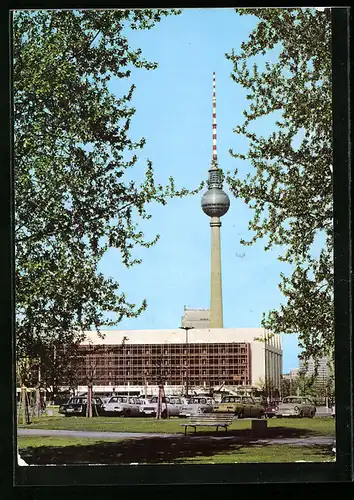 AK Berlin, Palast der Republik mit Fernsehturm