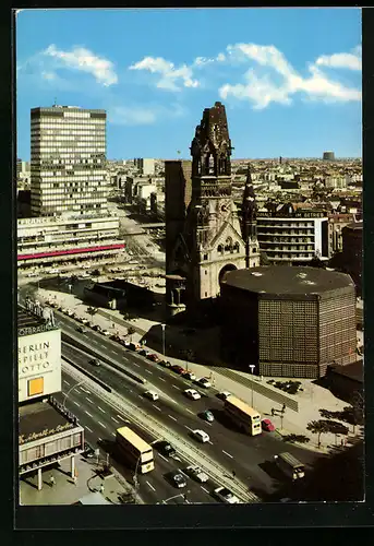 AK Berlin, Kaiser Wilhelm-Gedächtniskirche und Europa-Center