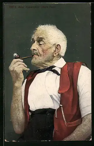 AK Alter Appenzeller Mann mit Pfeife