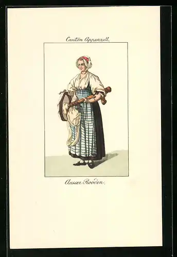 AK Frau in Appenzeller Tracht