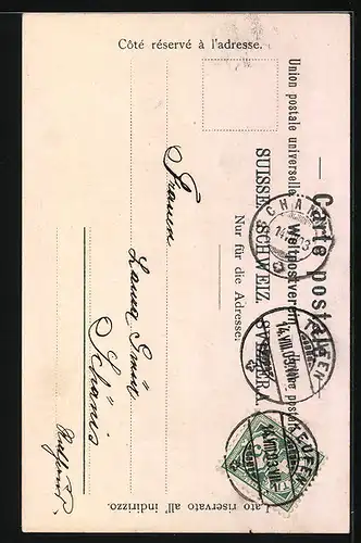 AK Junger Mann in Appenzeller Tracht mit Pfeife