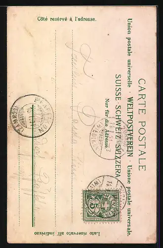 AK Mann und Frau in Appenzellertrachten