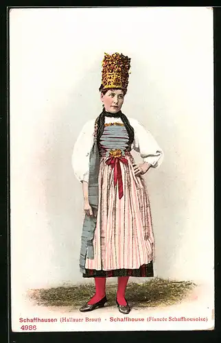 AK Schaffhausen, Hallauer Braut in Tracht