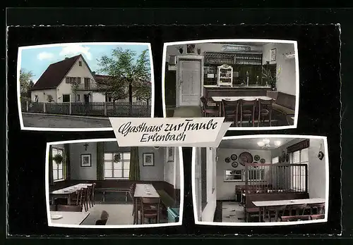 AK Erlenbach über Marktheidenfeld, Gasthaus zur Traube, Innenansichten