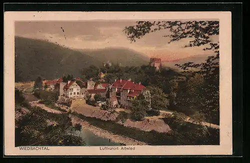 AK Altwied /Wiedbachtal, Gesamtansicht mit Umgebung aus der Vogelschau