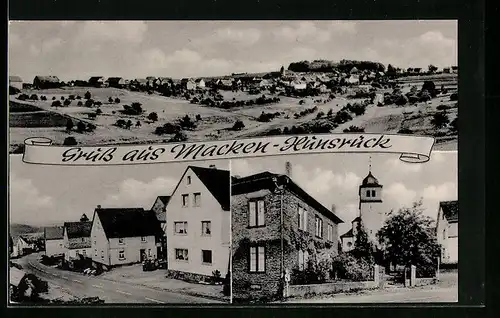 AK Macken /Hunsrück, Gesamtansicht, Strassenpartien