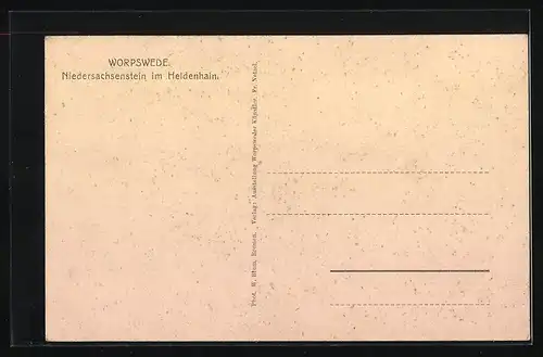 AK Worpswede, Niedersachsenstein im Heldenhain