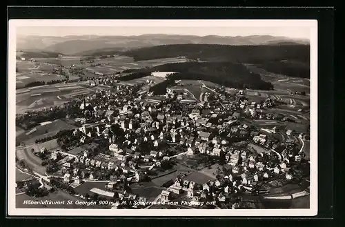 AK St. Georgen /Schwarzw., Gesamtansicht vom Flugzeug aus